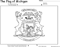 Search result: 'Flag of Michigan Printout'