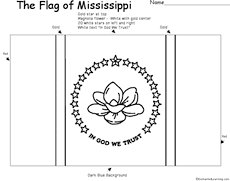 Mississippi's Flag: Large Coloring Printable