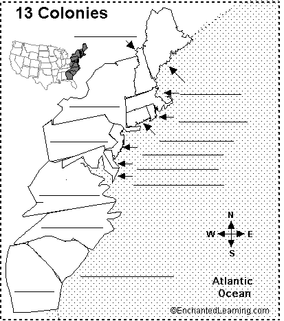 13 colonies to label