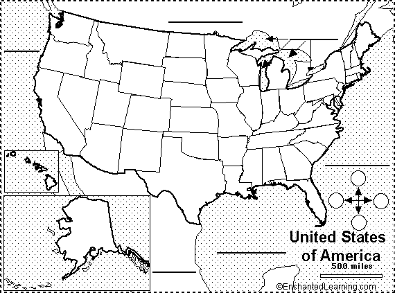 USA find your state and label