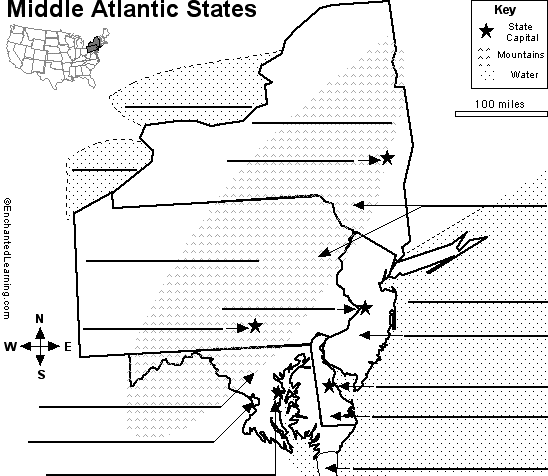 Midwestern US states to label