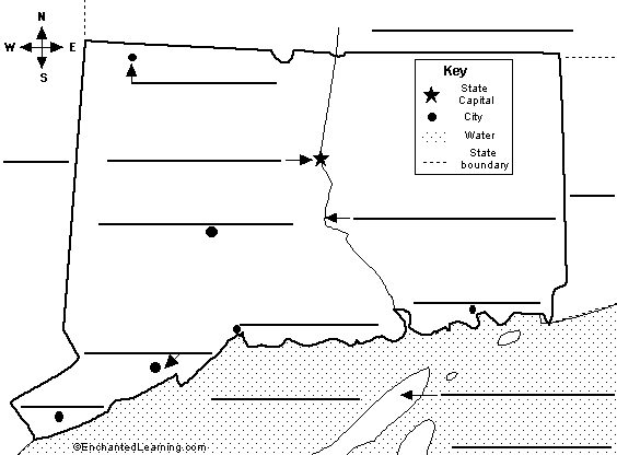 Search result: 'Label Connecticut State Map Printout'