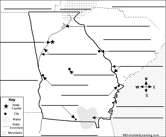 Search result: 'Label Georgia State Map Printout'