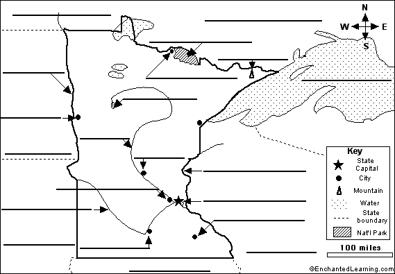 Label Minnesota map