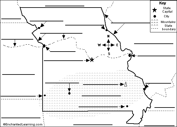 Label Missouri map