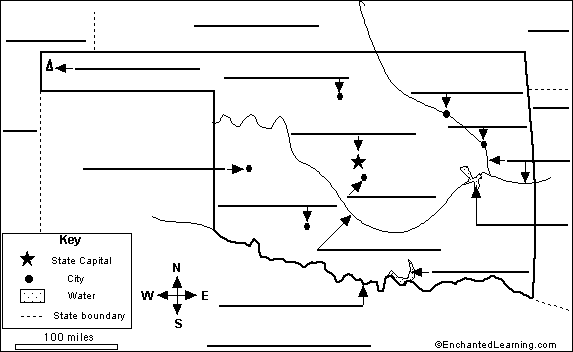Label Oklahoma map
