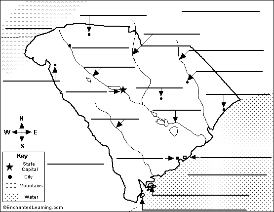 Search result: 'Label South Carolina Map Printout'