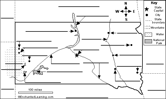 Search result: 'Label South Dakota Map Printout'