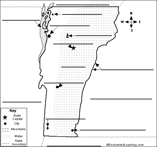 Search result: 'Label Vermont Map Printout'