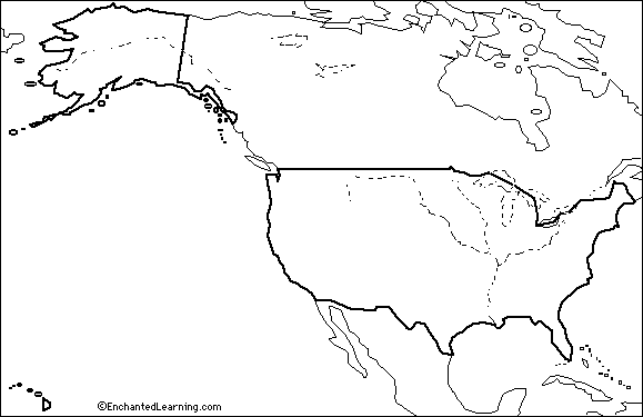 Search result: 'Outline Map: USA, All'