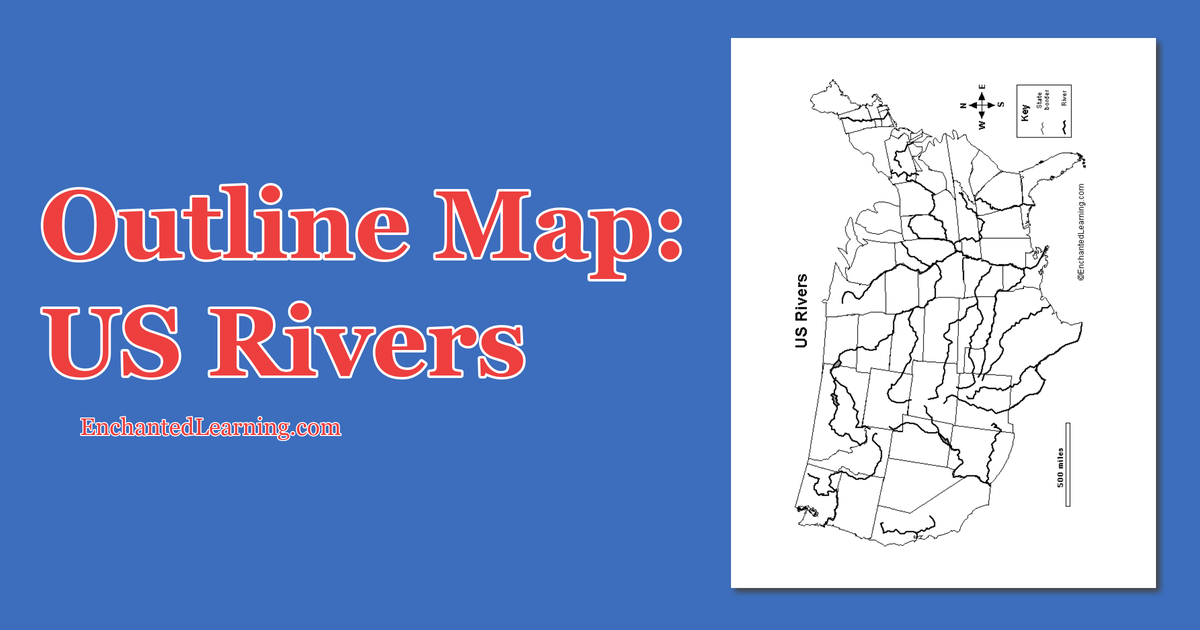 Map Of The United States With Rivers Labeled Index Main