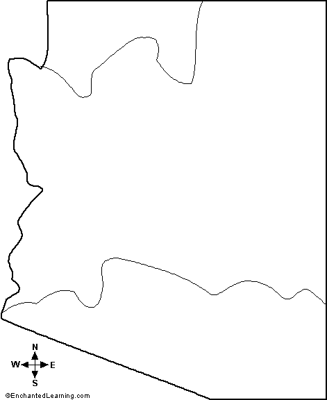 outline map of Arizona