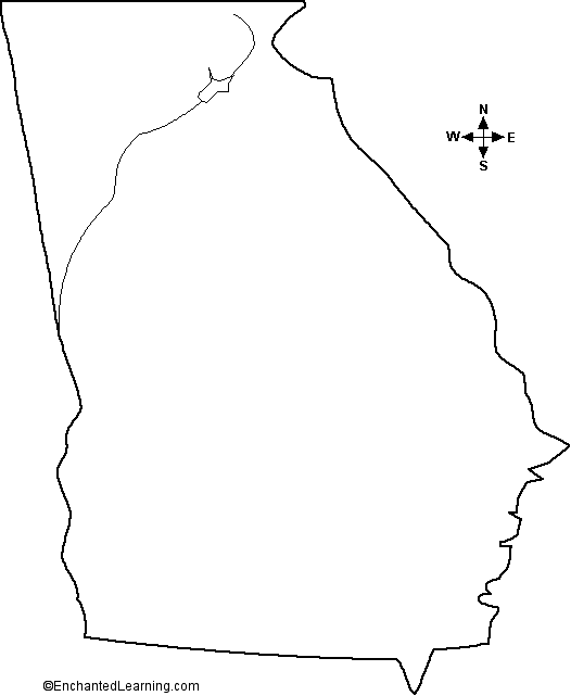 outline map of Georgia