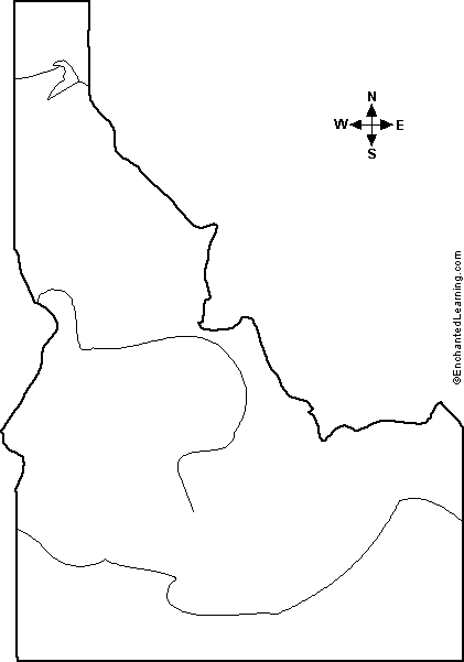 outline map of Idaho