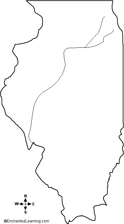 outline map of Illinois