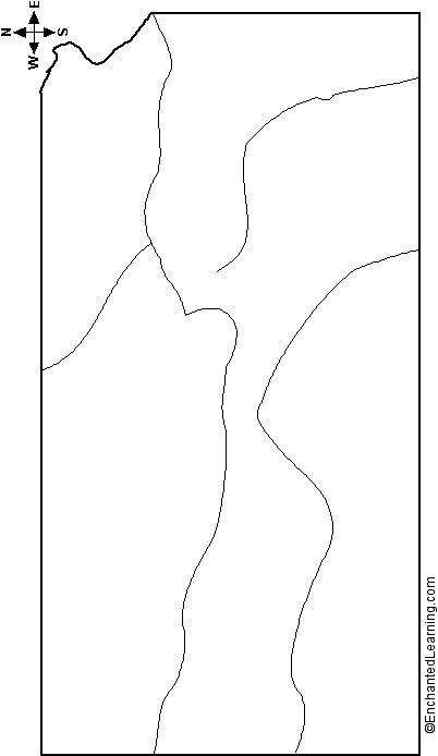 Outline Map Kansas - EnchantedLearning.com