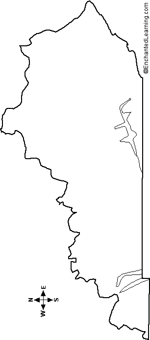 outline map of Kentucky