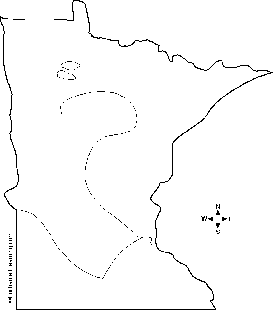 outline map of Minnesota