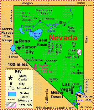 Maps of Las Vegas, Collection of maps of Las Vegas city, Nevada state, USA, Maps of the USA