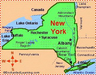 New York Facts Map And State Symbols Enchantedlearning Com