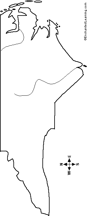outline map of North Carolina