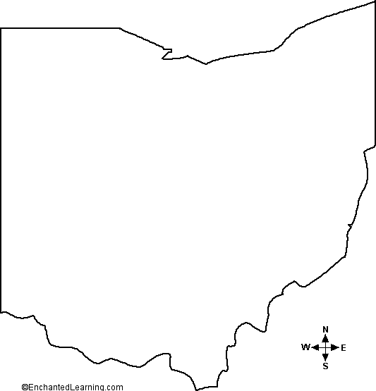 outline map of Ohio