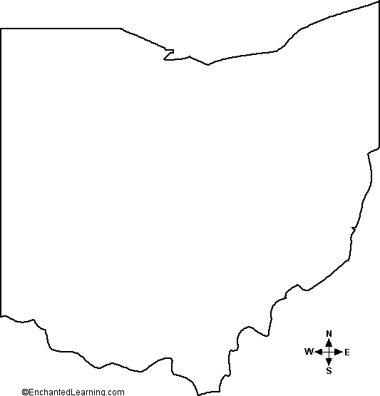 Search result: 'Outline Map Ohio'