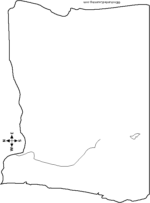 outline map of Oregon