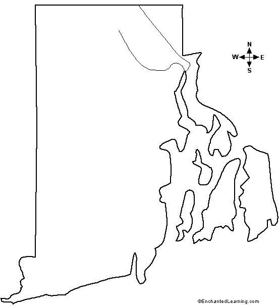 outline map of Rhode Island