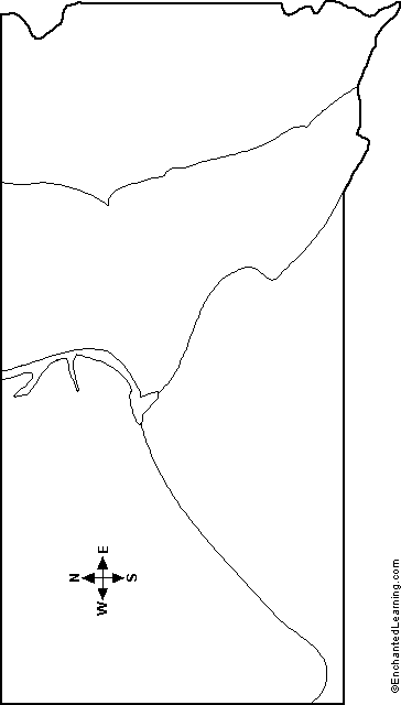outline map of South Dakota
