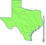 Major Rivers Of Texas Enchantedlearning Com