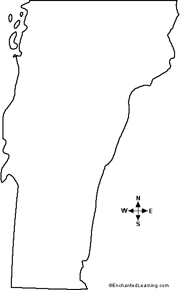 outline map of Vermont