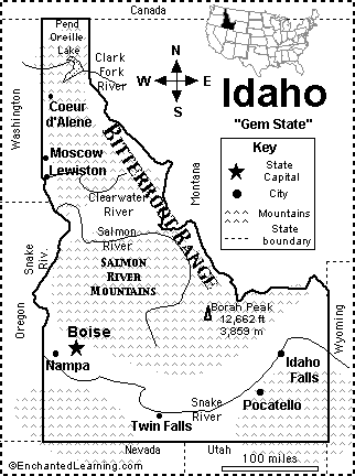 Search result: 'Idaho Map/Quiz Printout'