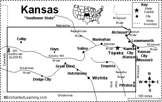 Search result: 'Kansas Map/Quiz Printout'