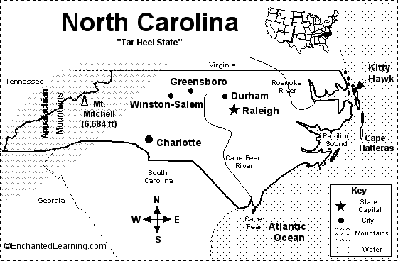 Search result: 'North Carolina Map/Quiz Printout'
