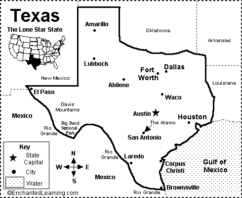 Search result: 'Texas Map/Quiz Printout'