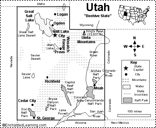 Search result: 'Utah Map/Quiz Printout'