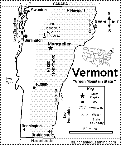 Search result: 'Vermont Map/Quiz Printout'
