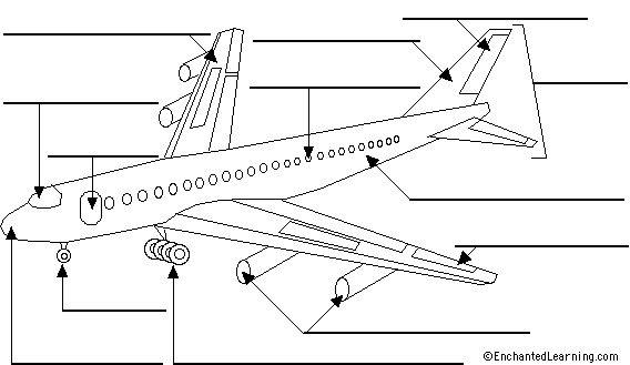 Search result: 'Label the Airplane in English Printout'