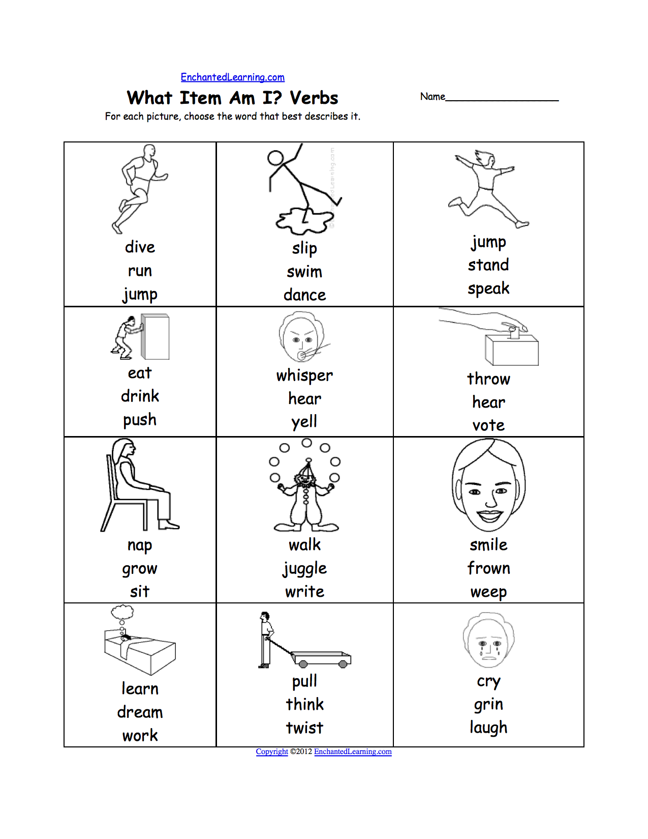 verb-enchantedlearning