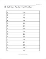 30-Blank Pirate Flag Word Hunt Worksheet
