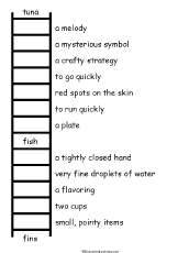 Fish-Themed Word Ladders Worksheet: EnchantedLearning.com