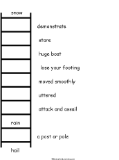 Search result: 'Weather Word Ladder Worksheet'