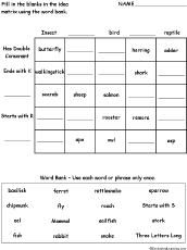 words by category