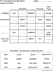 Search result: 'Idea Matrix Puzzle: Musical Instruments -- Printable Worksheet'