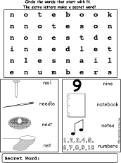 N words wordsearch