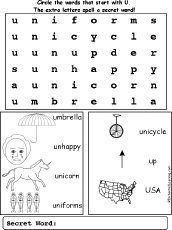 U words wordsearch