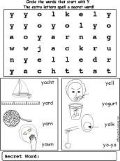 Letter Y Alphabet Activities At Enchantedlearning Com