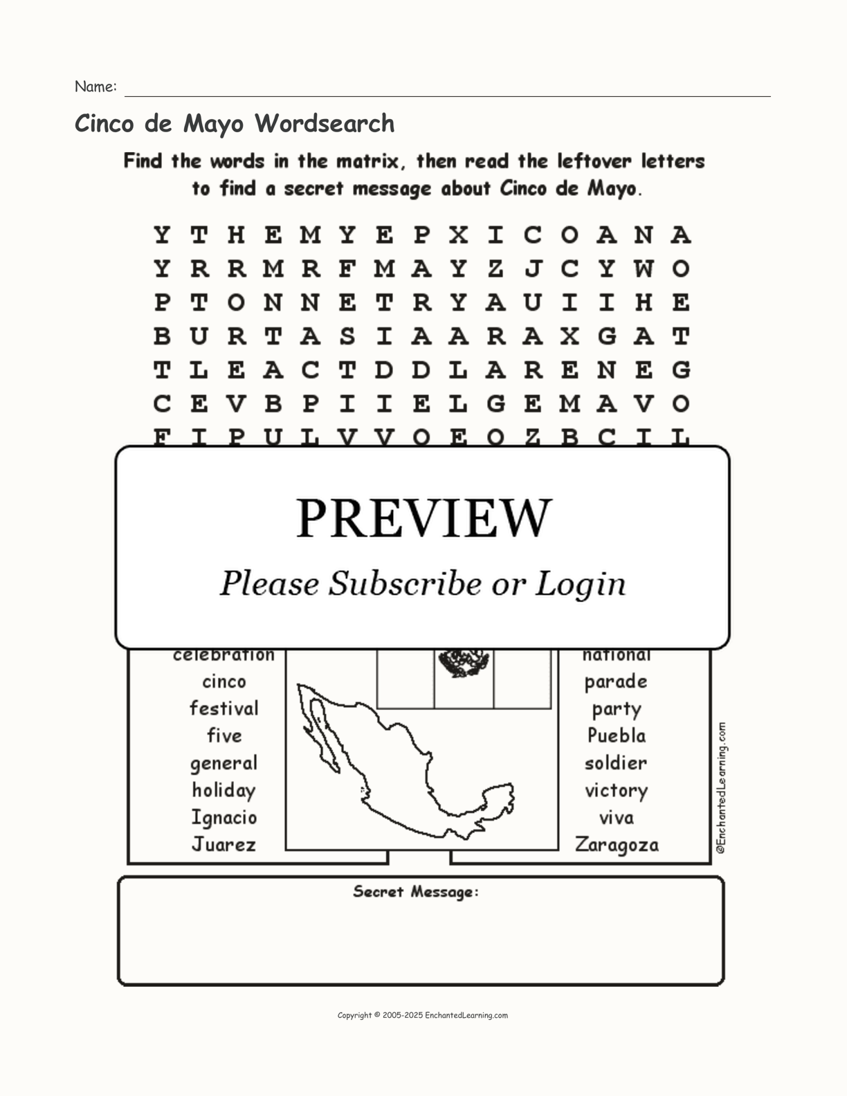 Cinco De Mayo Worksheet Answer Key