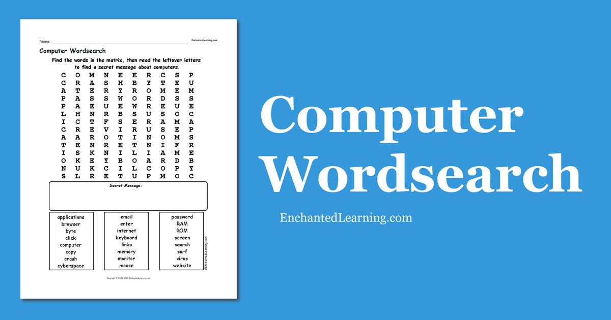 Computer Wordsearch - Enchanted Learning